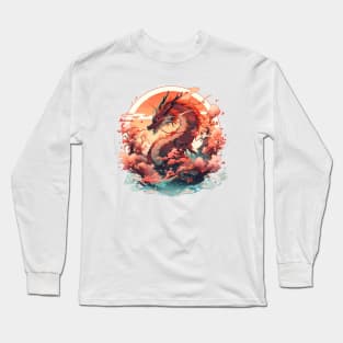 Cherry Blossom Dragon Long Sleeve T-Shirt